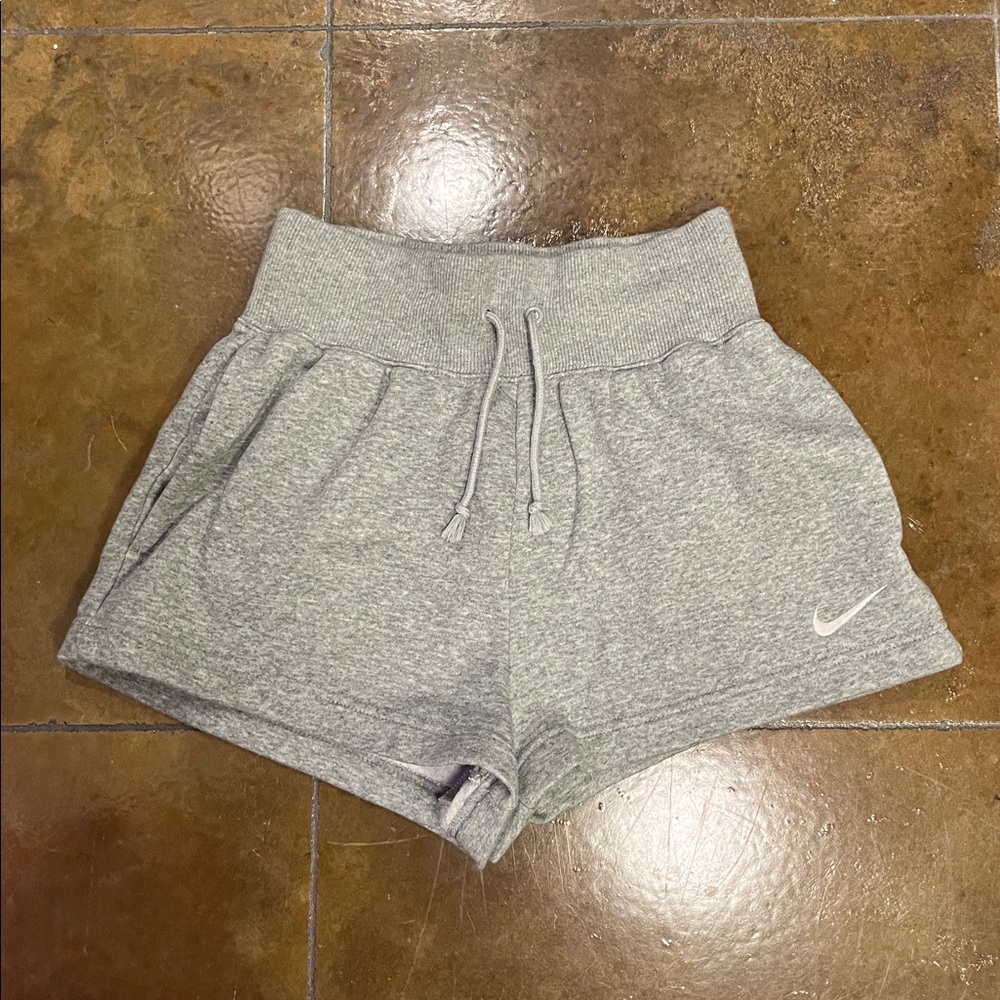 Nike Heather Gray Fleece Shorts